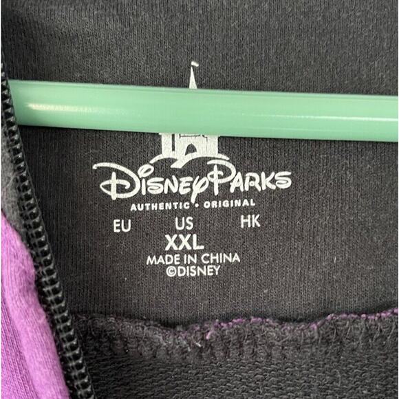 Disney Parks Women's Maleficent Black Flame Zip Up Hoodie with Horns size XXL - Picture 3 of 9